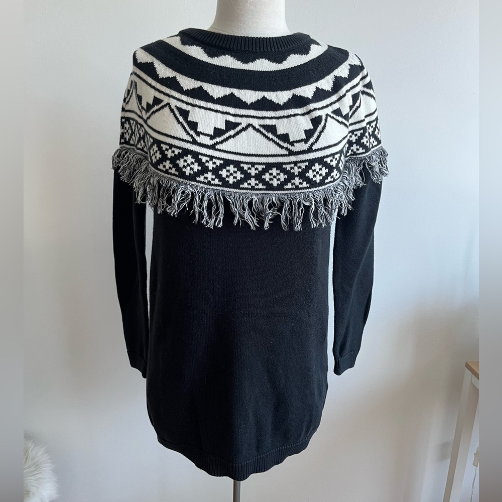 Patterned Round Yoke Volcom Sweaterdress